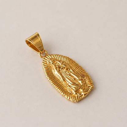 Cadena Singapur 65cm 3mm + Dije Virgen Tallada